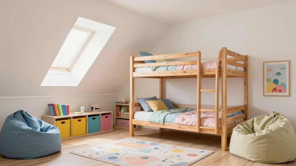 12 Attic Bunk Room Ideas With Sloped Ceilings for a Space-Smart Kids Room