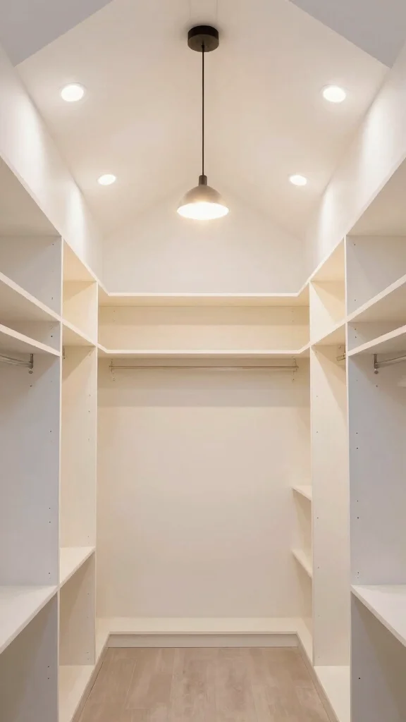 12 Attic Closet Ideas With Angled Ceilings for a Tidy Smart Storage - 9. Lighting to Brighten Up the Space 1