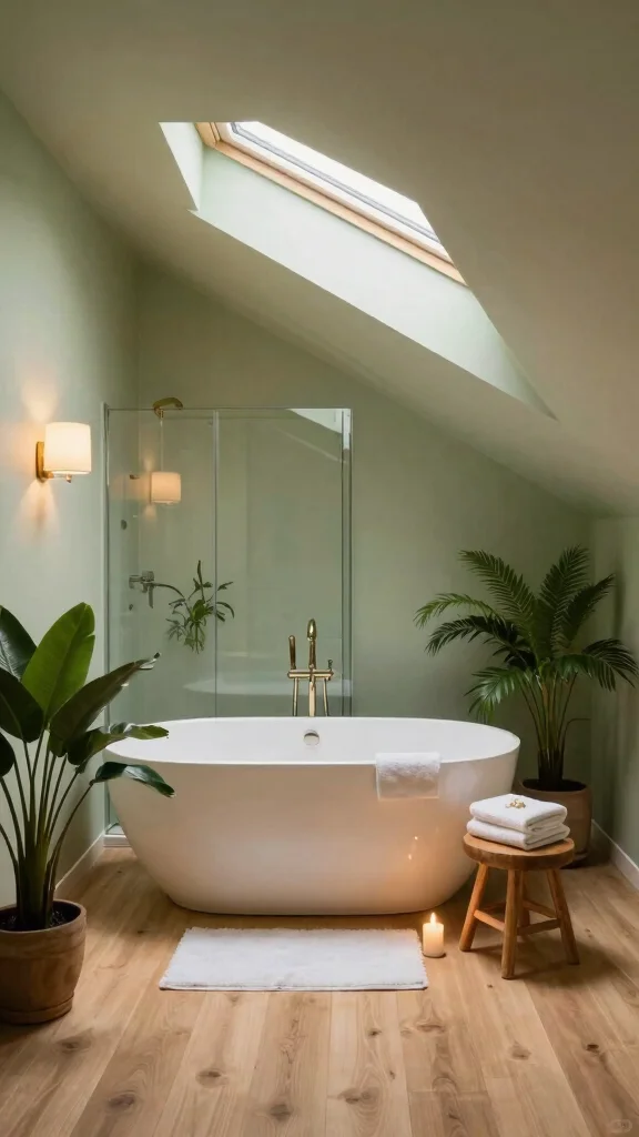 12 Attic Ensuite Ideas With Slanted Ceilings for a Cozy Luxurious Space - 1. Spa-Like Sanctuary 1