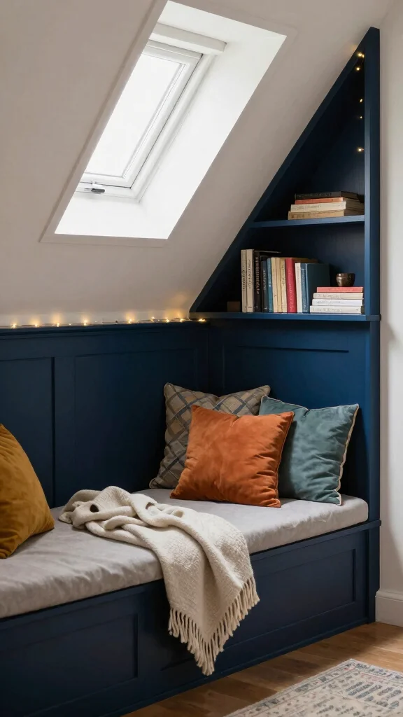 12 Attic Ensuite Ideas With Slanted Ceilings for a Cozy Luxurious Space - 2. Cozy Reading Nook 1