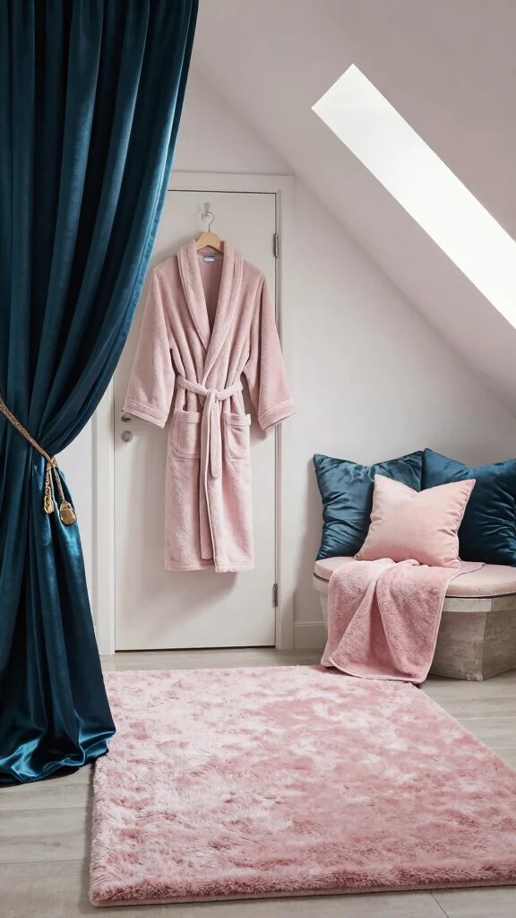 12 Attic Ensuite Ideas With Slanted Ceilings for a Cozy Luxurious Space - 7. Luxurious Textiles 1