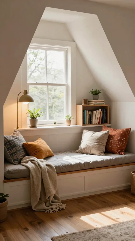 12 Attic Family Room Ideas for a Cozy Functional Shared Top-Floor Space - 1. Create a Reading Nook 1