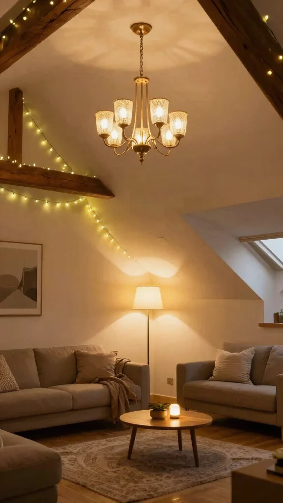 12 Attic Family Room Ideas for a Cozy Functional Shared Top-Floor Space - 8. Add Fun Lighting Fixtures 1