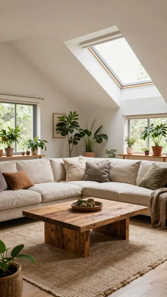 12 Attic Family Room Ideas for a Cozy Functional Shared Top-Floor Space - 9. Use Natural Elements 1