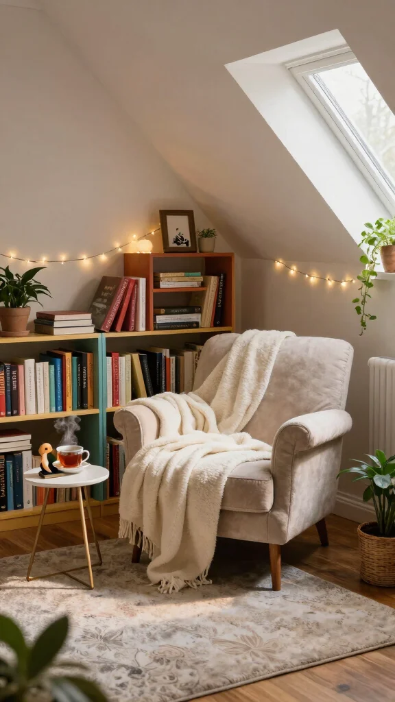 12 Attic Hangout Room Ideas for a Fun Relaxed Top-Floor Social Space - 1. Cozy Reading Nook 1