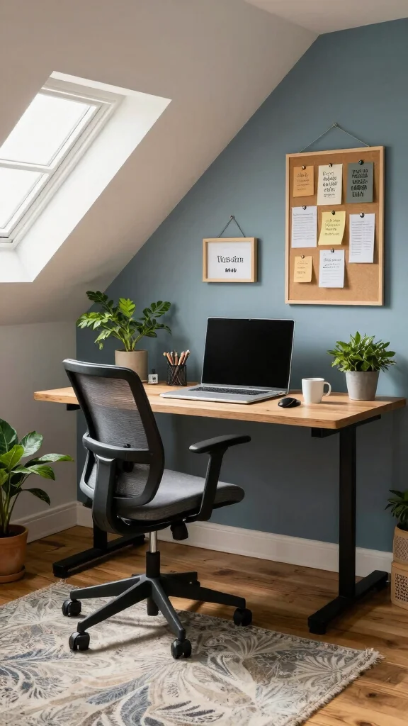 12 Attic Hangout Room Ideas for a Fun Relaxed Top-Floor Social Space - 9. Home Office Oasis 1