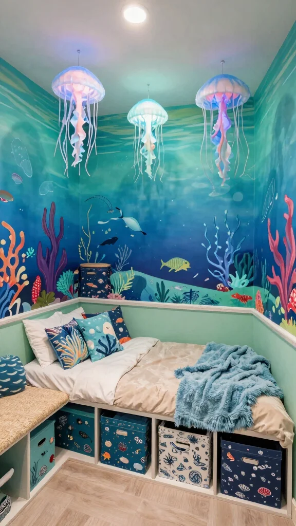 12 Attic Kids Bedroom Ideas for a Fun Cozy Creative Top-Floor Space - 9. Under-the-Sea Adventure 1