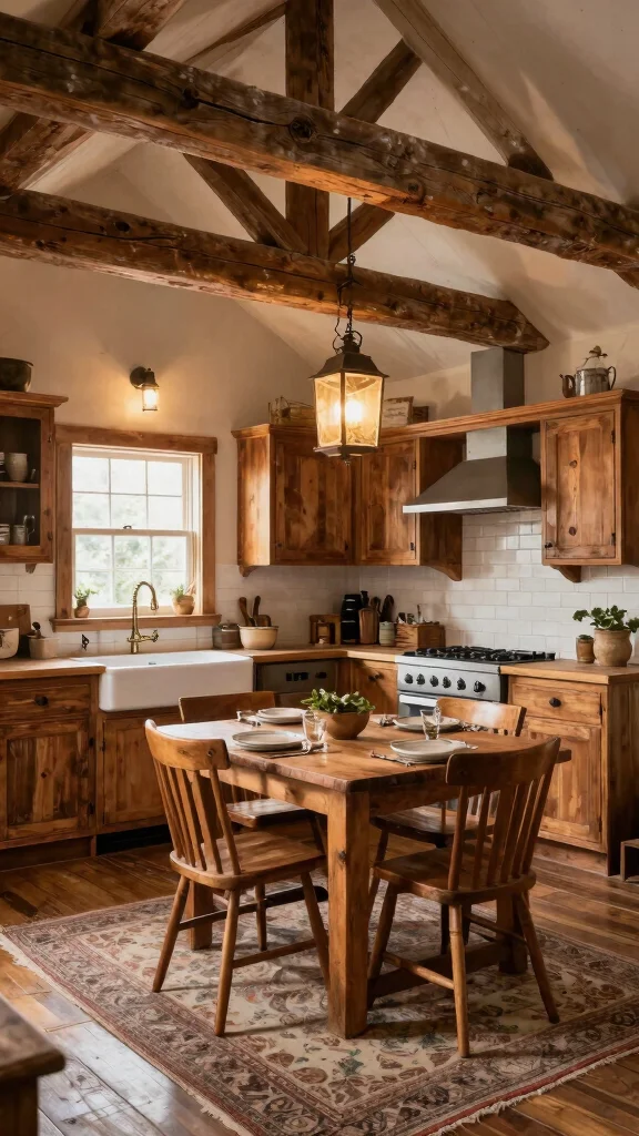 12 Attic Kitchen Ideas With Slanted Ceilings for a Unique Cook Space - 2. Rustic Charm 1