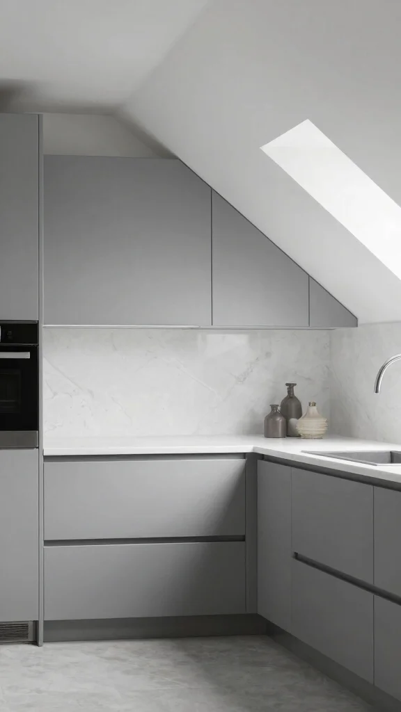 12 Attic Kitchen Ideas With Slanted Ceilings for a Unique Cook Space - 5. Minimalist Design 1