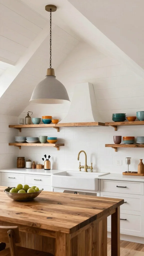 12 Attic Kitchen Ideas With Slanted Ceilings for a Unique Cook Space - 8. Modern Farmhouse 1