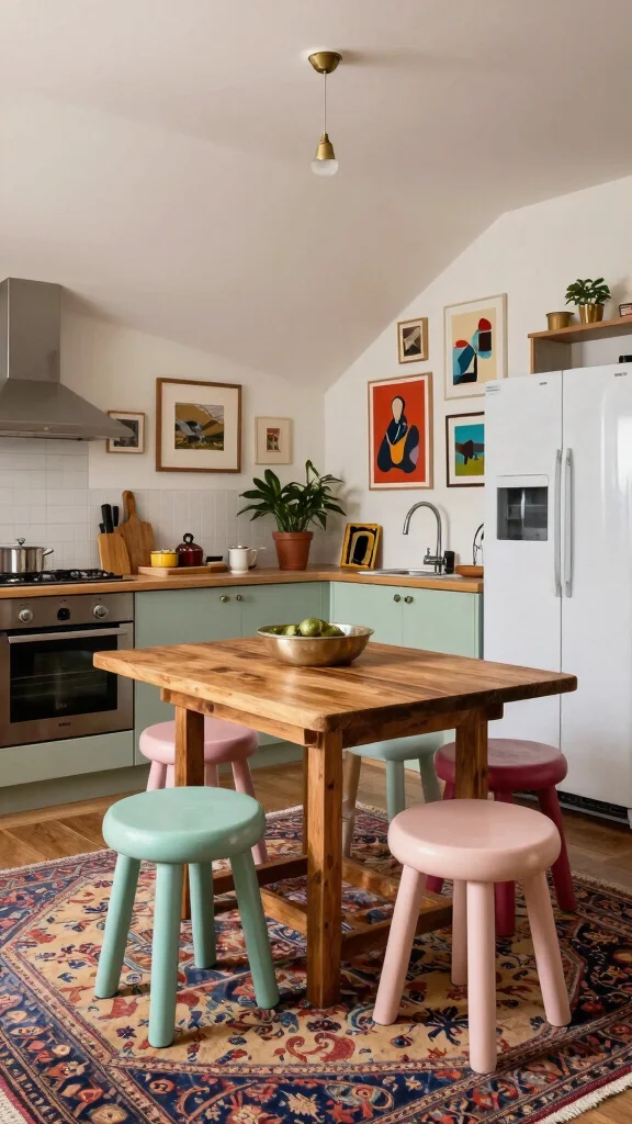 12 Attic Kitchen Ideas With Slanted Ceilings for a Unique Cook Space - 9. Eclectic Fusion 1