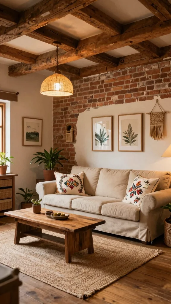 12 Attic Living Room Inspirations for a Cozy Bright Top-Floor Living Space - 1. Embrace the Rustic Charm 1