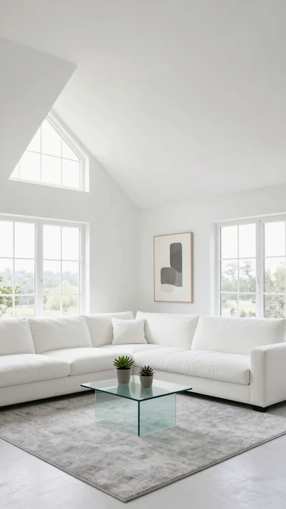 12 Attic Living Room Inspirations for a Cozy Bright Top-Floor Living Space - 2. Bright and Airy Minimalism 1