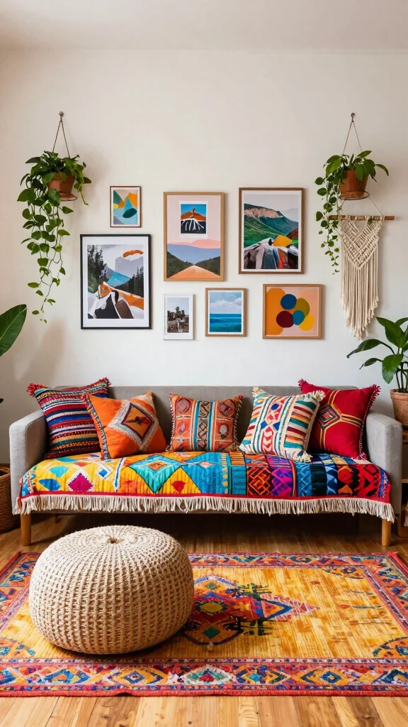 12 Attic Living Room Inspirations for a Cozy Bright Top-Floor Living Space - 3. Bohemian Bliss 1