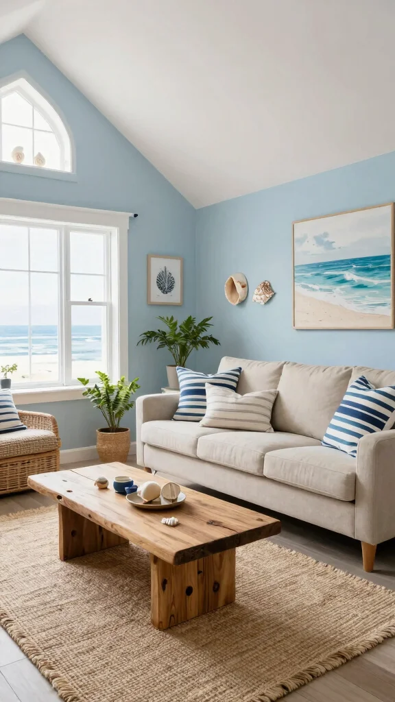 12 Attic Living Room Inspirations for a Cozy Bright Top-Floor Living Space - 9. Coastal Vibes 1