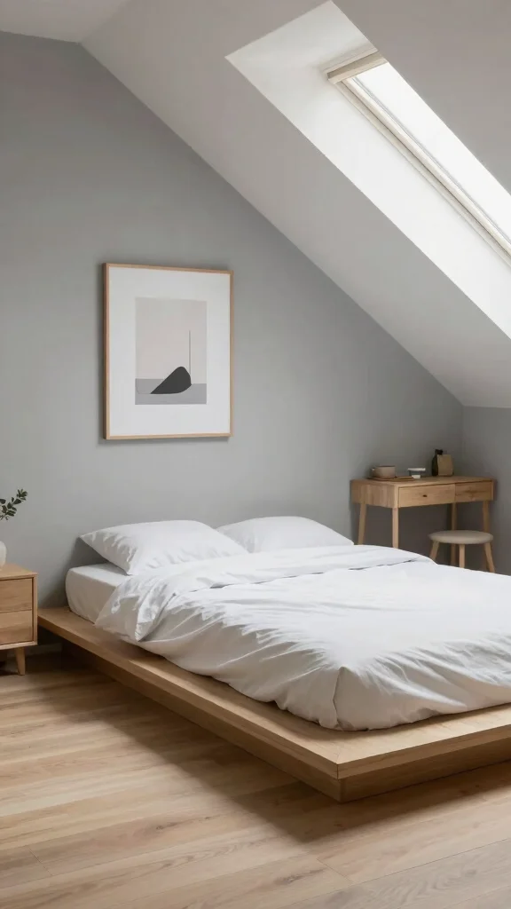12 Attic Loft Bedroom Ideas for an Open Airy Stylish Sleep Space - 1. Minimalist Serenity 1