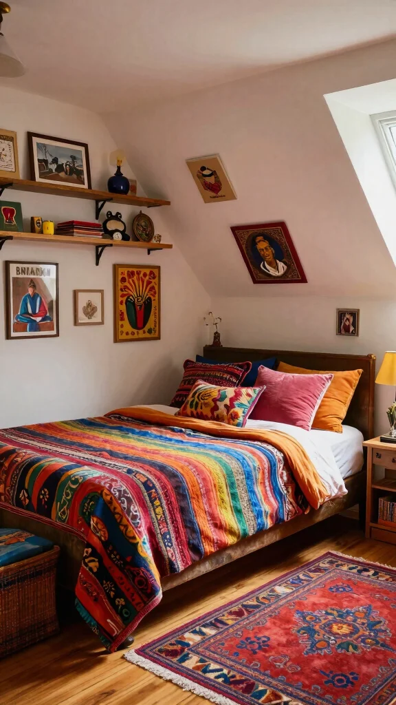 12 Attic Loft Bedroom Ideas for an Open Airy Stylish Sleep Space - 10. Eclectic Mix 1