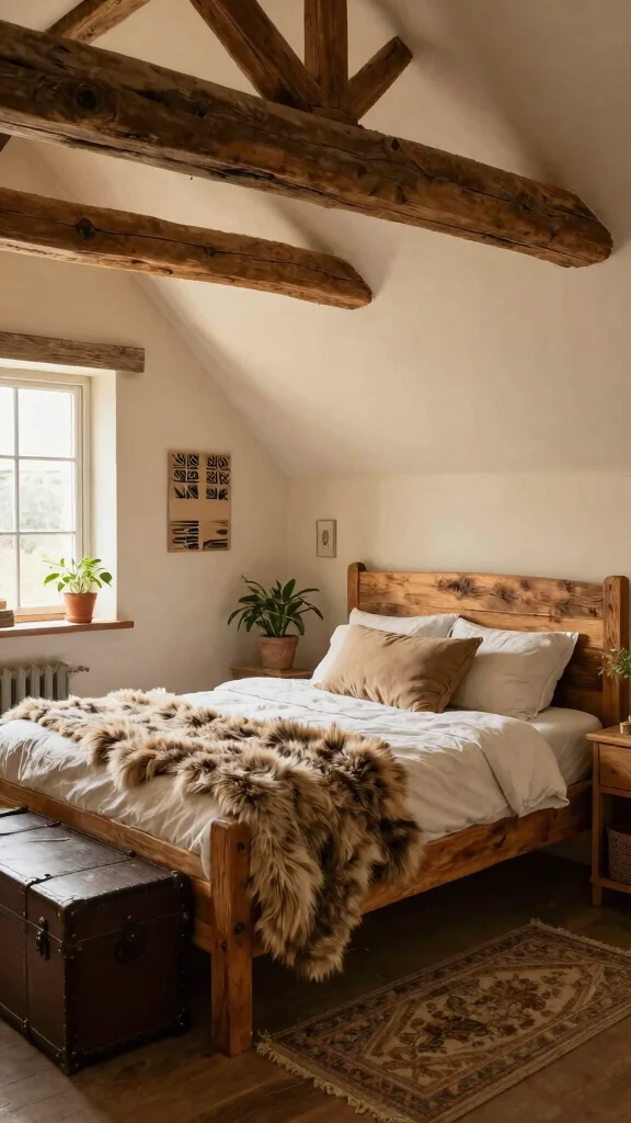 12 Attic Loft Bedroom Ideas for an Open Airy Stylish Sleep Space - 3. Rustic Retreat 1