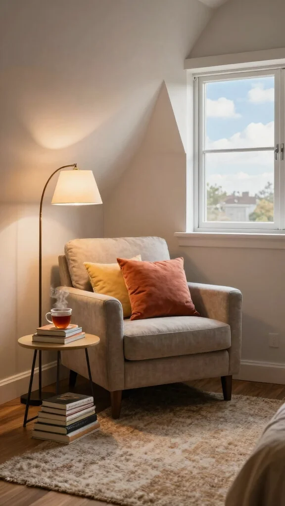 12 Attic Master Suite Ideas With Angled Ceilings for a Luxurious Space - 2. Create a Cozy Reading Nook 1
