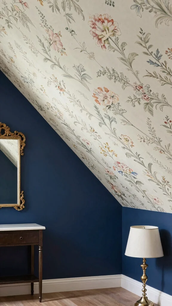 12 Attic Master Suite Ideas With Angled Ceilings for a Luxurious Space - 3. Transform Walls with Bold Colors or Wallpaper 1