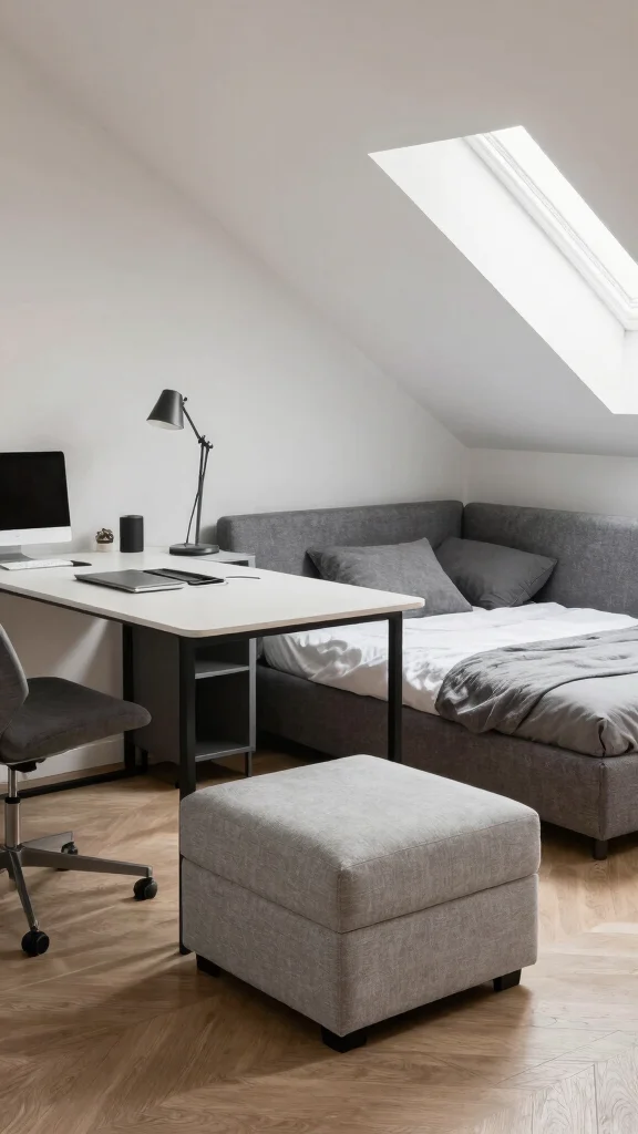 12 Attic Office and Guest Room Combo Ideas for a Dual-Purpose Space - 11. Multifunctional Furniture 1