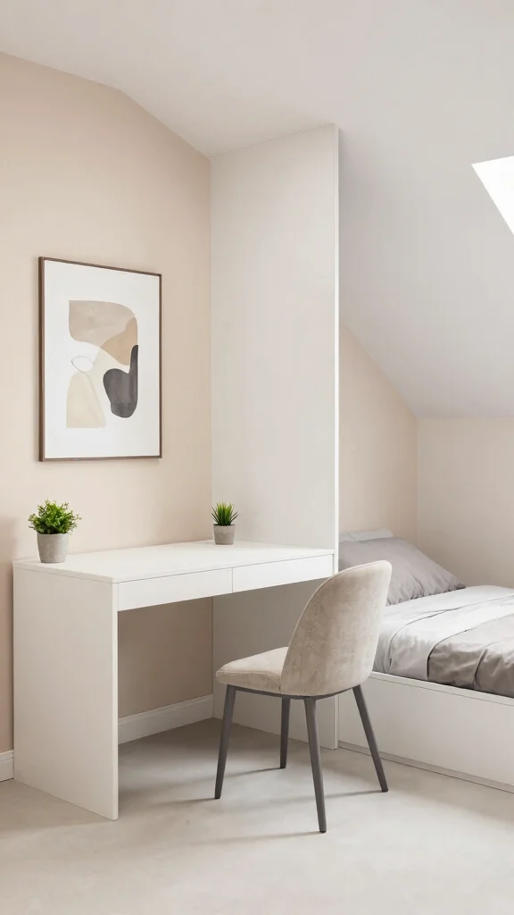 12 Attic Office and Guest Room Combo Ideas for a Dual-Purpose Space - 2. Minimalist Approach 1