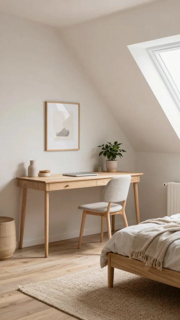 12 Attic Office and Guest Room Combo Ideas for a Dual-Purpose Space - 6. Scandinavian Simplicity 1