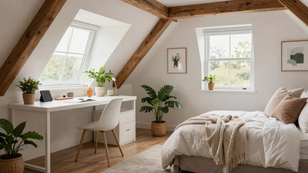 12 Attic Office and Guest Room Combo Ideas for a Dual-Purpose Space