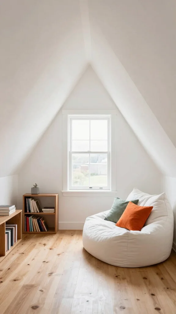 12 Attic Paint Ideas for Sloped Ceilings for a Beautiful Bright Space - 4. Crisp White for a Timeless Elegance 1