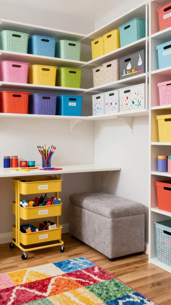 12 Attic Playroom Ideas With Sloped Ceilings for a Smart Kids Space - 2. Creative Storage Solutions 1