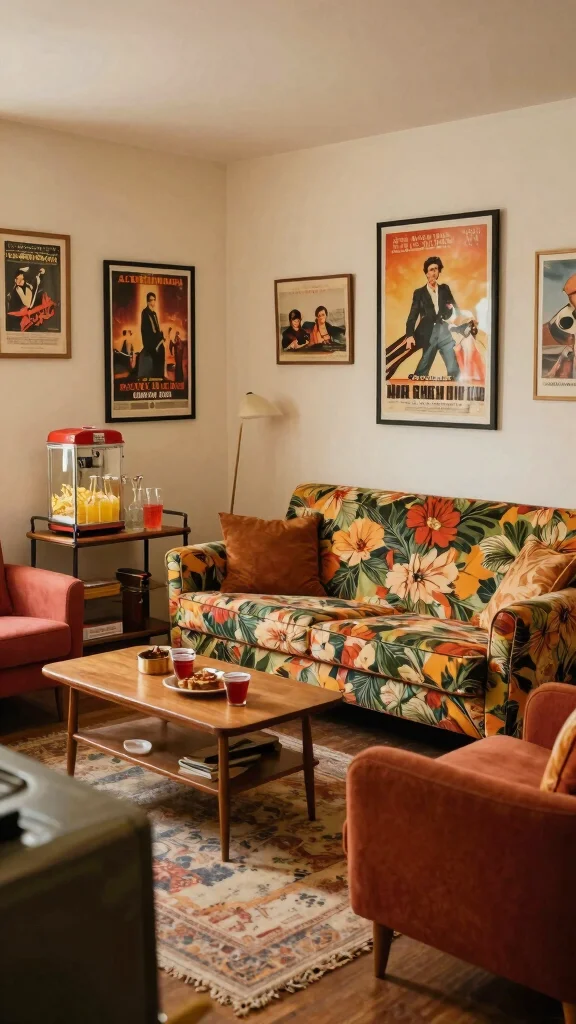 12 Attic TV Room Ideas for a Comfortable Stylish Top-Floor Lounge - 7. Vintage Lounge Area 1