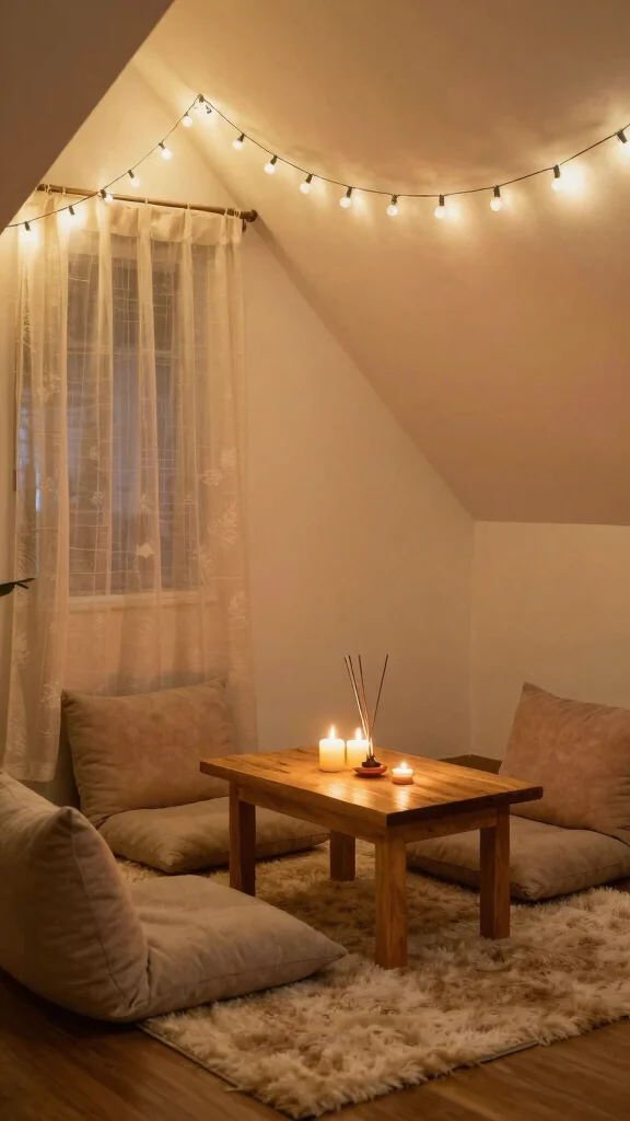 12 Attic Yoga Studio Design Ideas for a Calm Dedicated Practice Space - 3. Cozy Nooks for Meditation 1