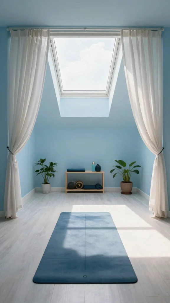 12 Attic Yoga Studio Design Ideas for a Calm Dedicated Practice Space - 4. Skylight Serenity 1