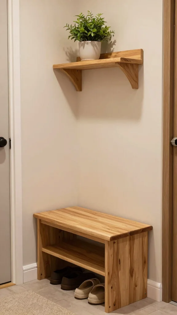 12 Entryway Bench With Shoe Storage Ideas for a Tidy Functional Space - 4. Compact Corner Bench 1