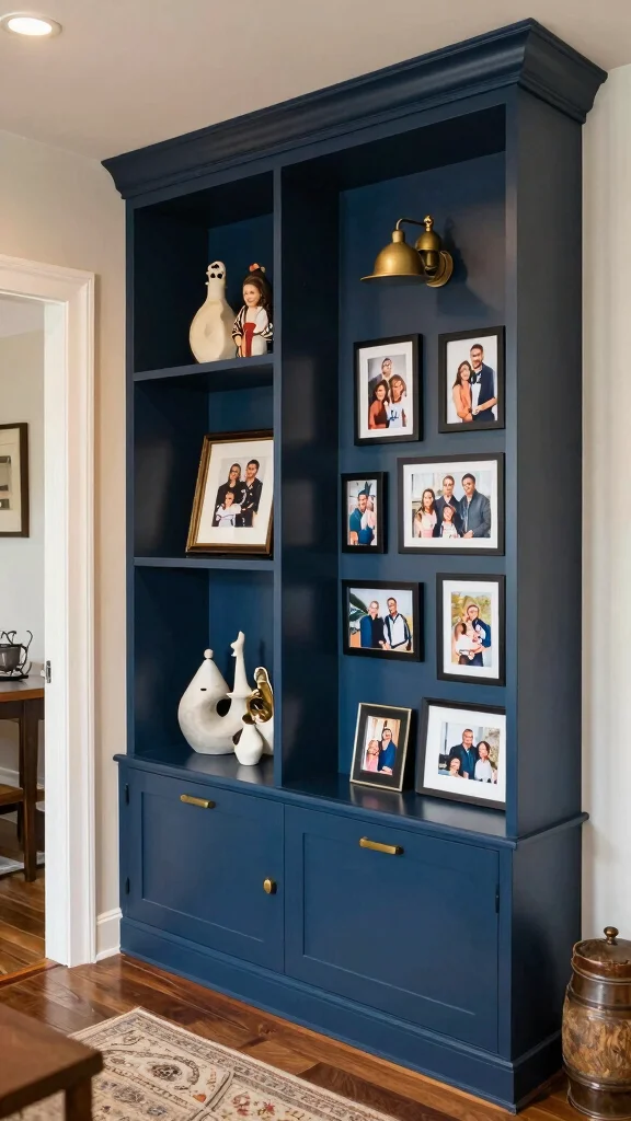 12 Entryway Built-In Ideas for a Seamless Custom Storage and Display - 11. Personalized Built-Ins 1