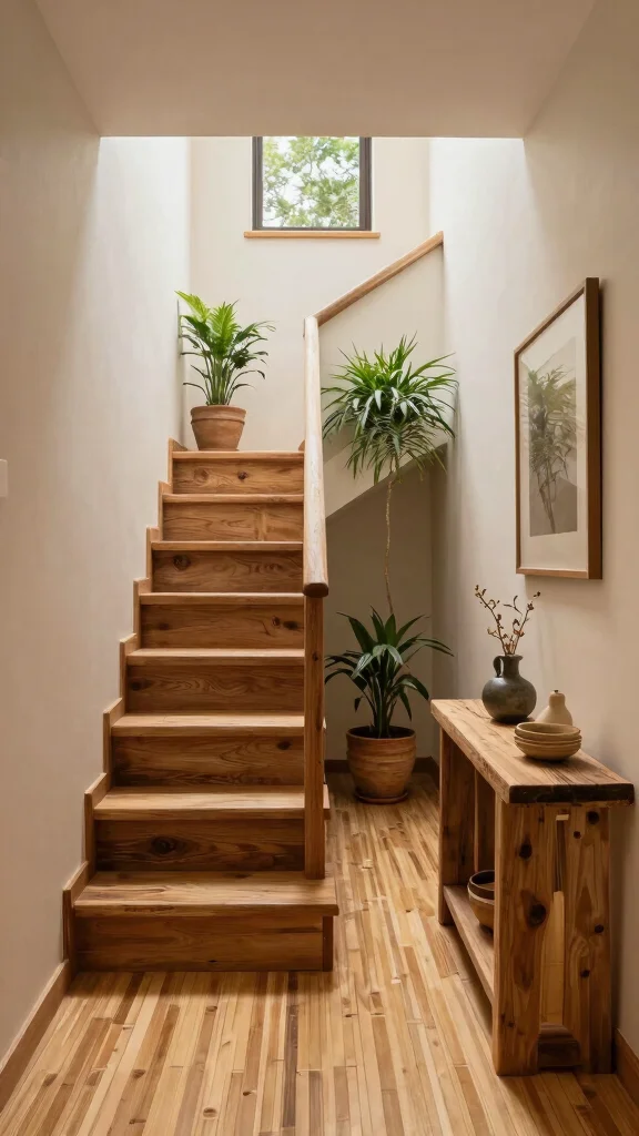 12 Entryway Foyer With Stairs Ideas for a Dramatic Welcoming Space - 11. Eco-Friendly Staircase Designs 1