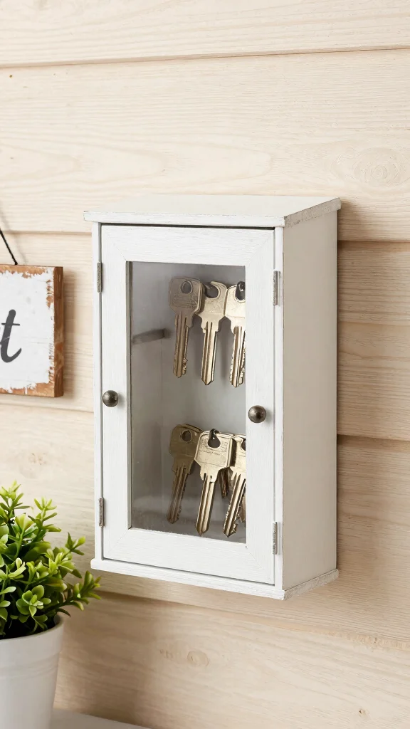 12 Entryway Key Holder Ideas for a Tidy Accessible Entrance - 10. Farmhouse Style Key Box 1