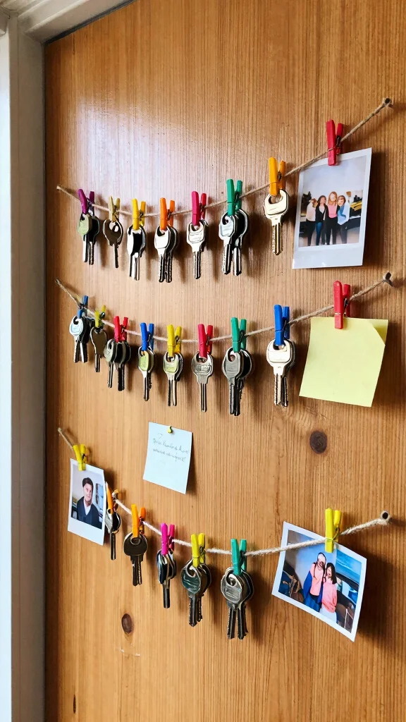 12 Entryway Key Holder Ideas for a Tidy Accessible Entrance - 11. Creative String Key Holder 1