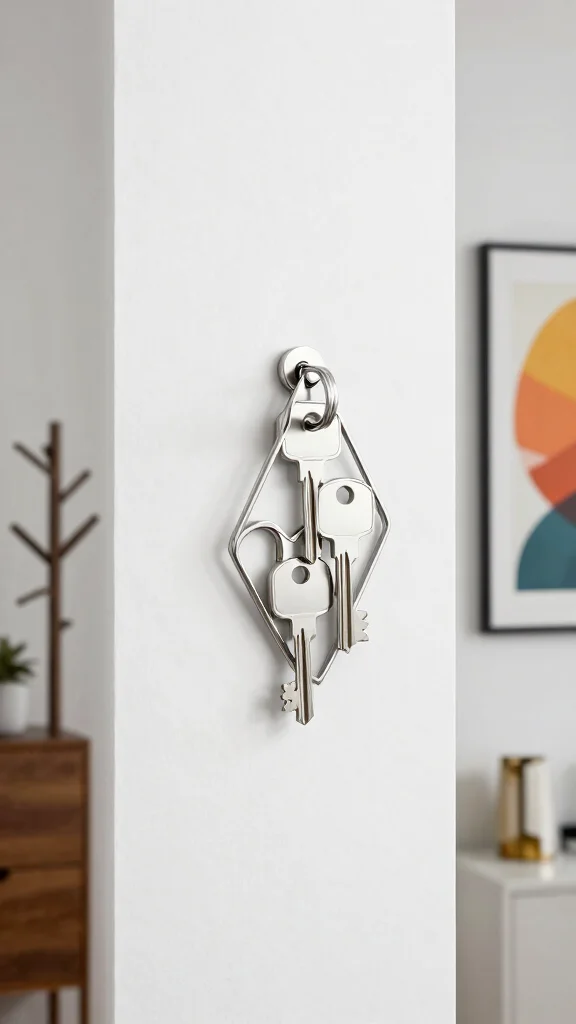 12 Entryway Key Holder Ideas for a Tidy Accessible Entrance - 9. Geometric Key Holder 1