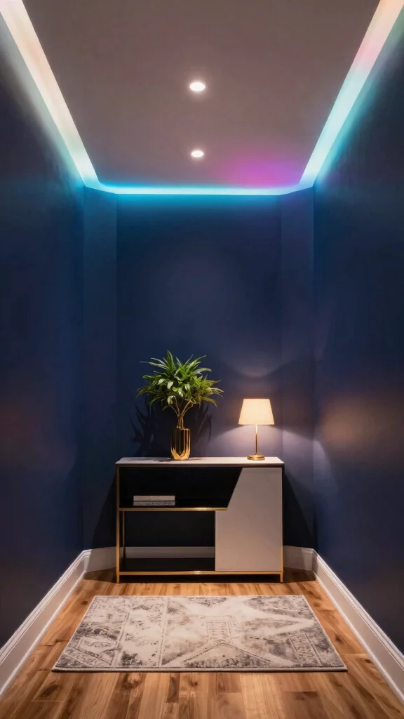 12 Entryway Light Fixture Ideas for High Ceilings That Make a Statement - 11. Customizable LED Systems 1