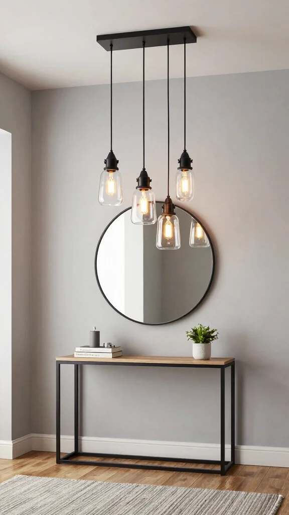 12 Entryway Light Fixture Ideas for High Ceilings That Make a Statement - 2. Industrial Pendant Lights 1