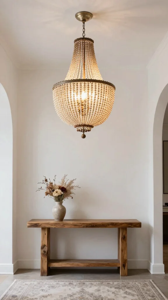 12 Entryway Light Fixture Ideas for High Ceilings That Make a Statement - 4. Dramatic Beaded Chandeliers 1