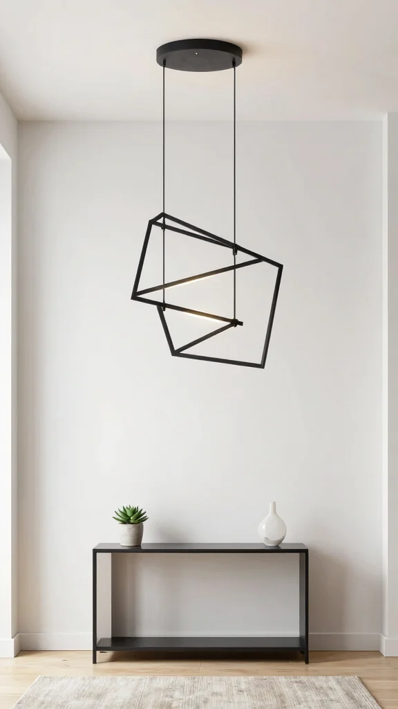 12 Entryway Light Fixture Ideas for High Ceilings That Make a Statement - 7. Geometric Light Fixtures 1