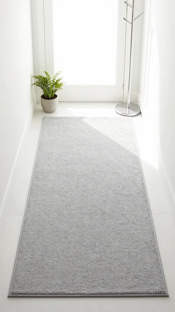 12 Entryway Runner Rug Ideas for a Warm Stylish Protective Floor - 12. Minimalist Solid Colors 1