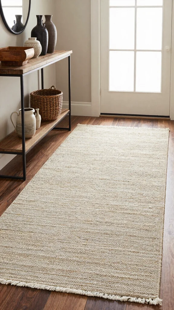 12 Entryway Runner Rug Ideas for a Warm Stylish Protective Floor - 9. Natural Fiber Blend 1