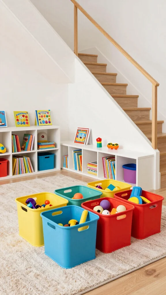 12 Entryway Under-Stairs Ideas for Clever Space-Smart Storage - 11. Kids' Play Area 1