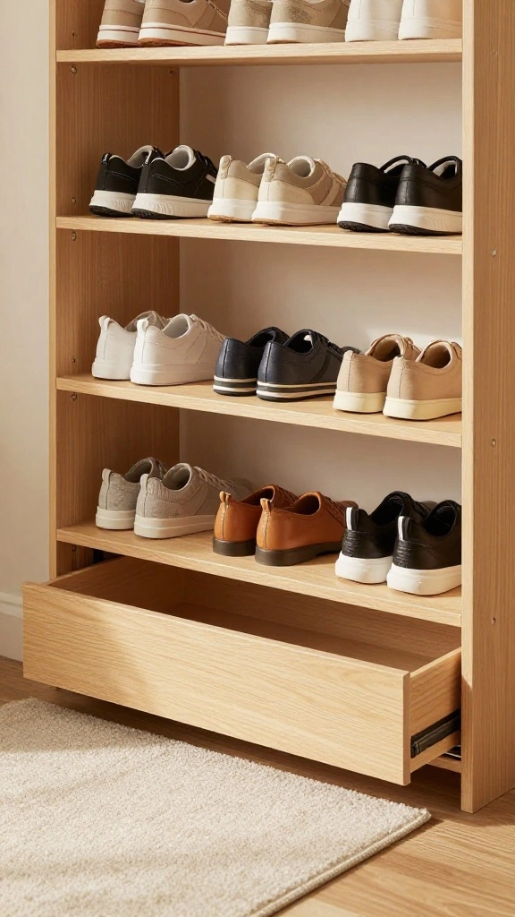 12 Entryway Under-Stairs Ideas for Clever Space-Smart Storage - 4. Clever Shoe Storage 1