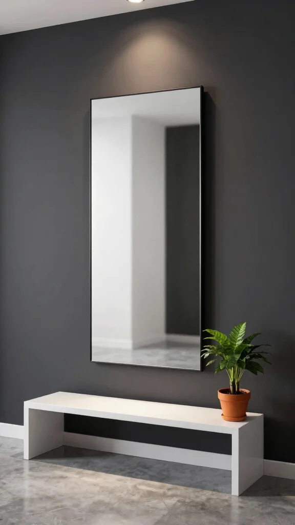 12 Full-Length Entryway Mirror Ideas for a Spacious Light-Filled Entrance - 10. Floating Mirrors for a Modern Edge 1