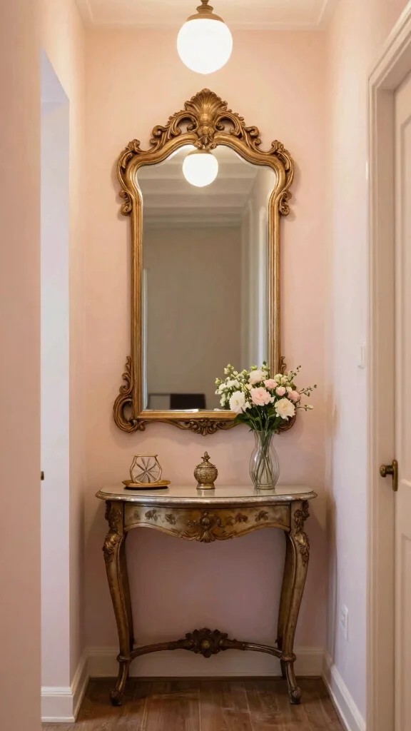 12 Full-Length Hallway Mirror Ideas for a Spacious Light-Filled Entrance - 5. Vintage Ornate Mirror 1