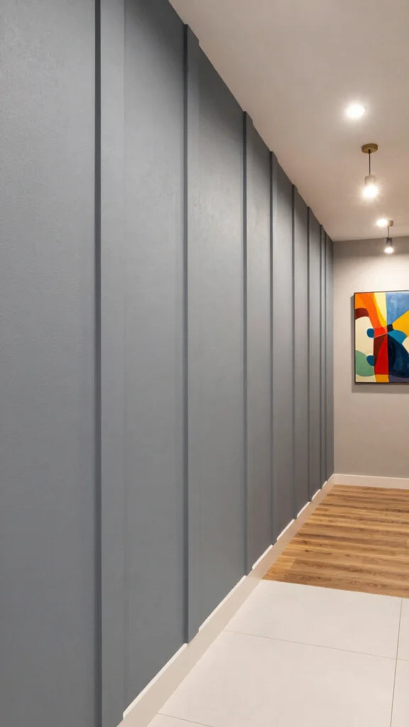 12 Hallway Accent Wall Ideas for Color, Texture, and Drama - 2. Textured Panels for Depth 1